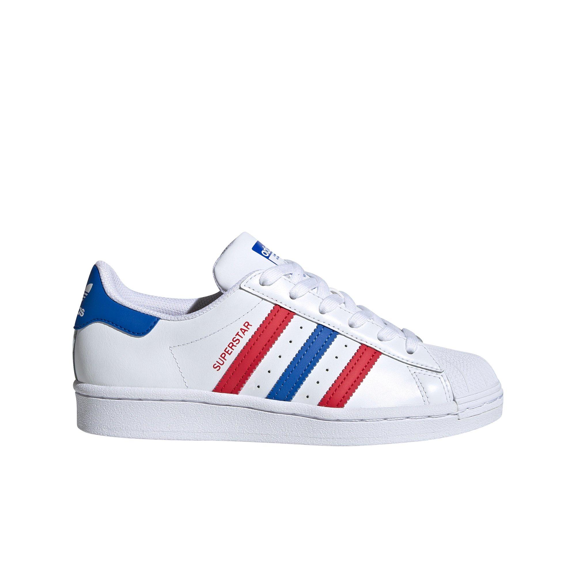 Adidas originals superstar red hotsell white blue